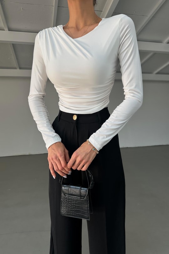 Drapeli Bodysuit Ekru