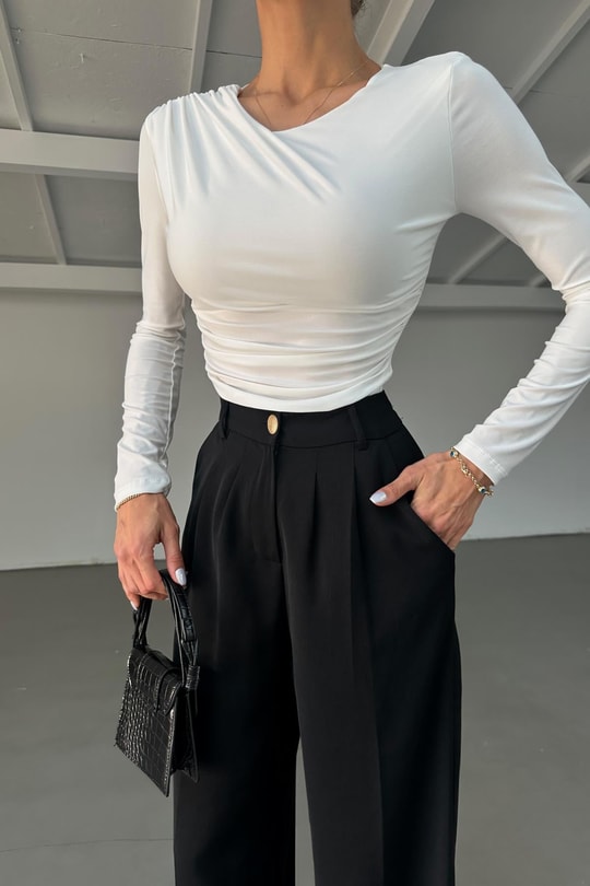 Drapeli Bodysuit Ekru
