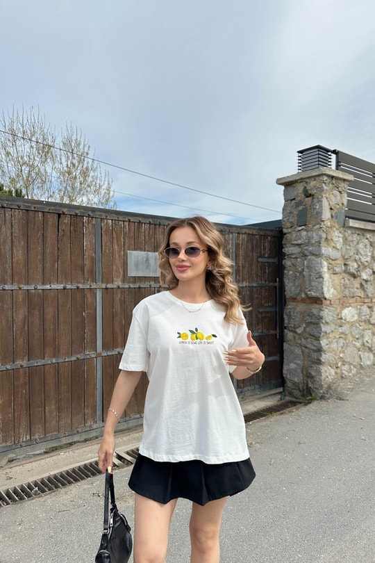 Lemon ıs Tshirt Beyaz
