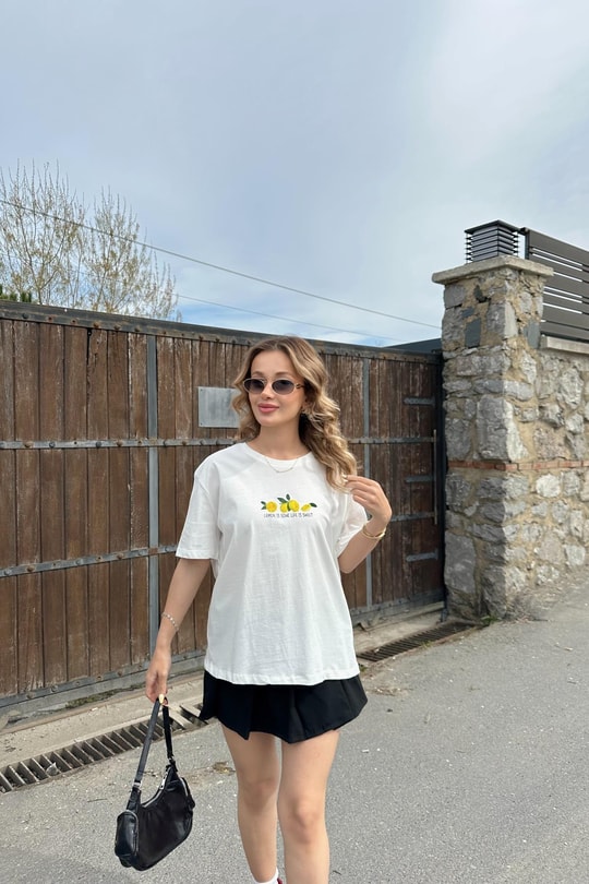 Lemon ıs Tshirt Beyaz