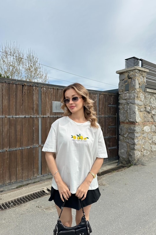 Lemon ıs Tshirt Beyaz