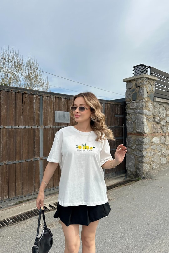 Lemon ıs Tshirt Beyaz