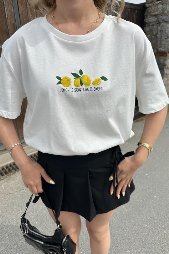Lemon ıs Tshirt Beyaz