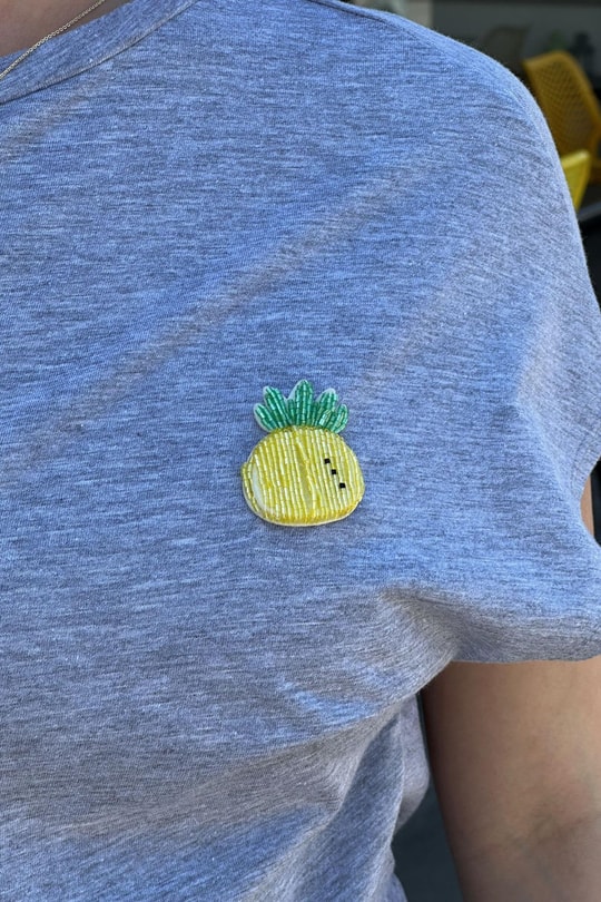 Limon Detaylı Tshirt Gri