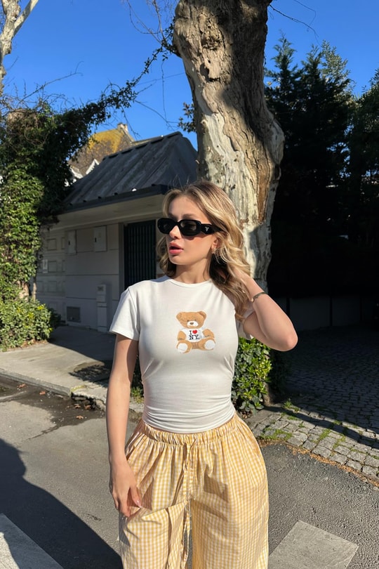 Love Teddy Tshirt Beyaz