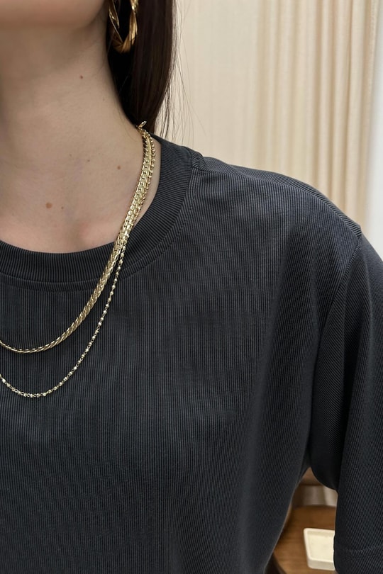 Oversıze Basic Tshirt Antrasit