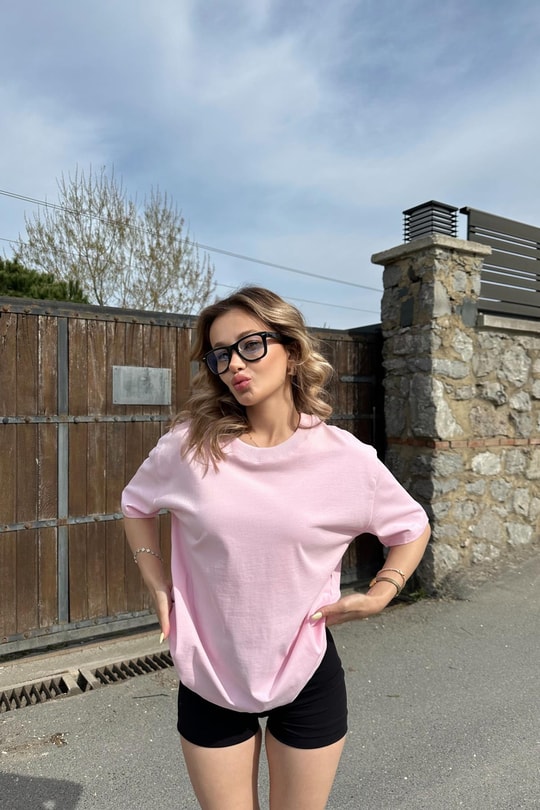 Premium Basic Tshirt Pembe
