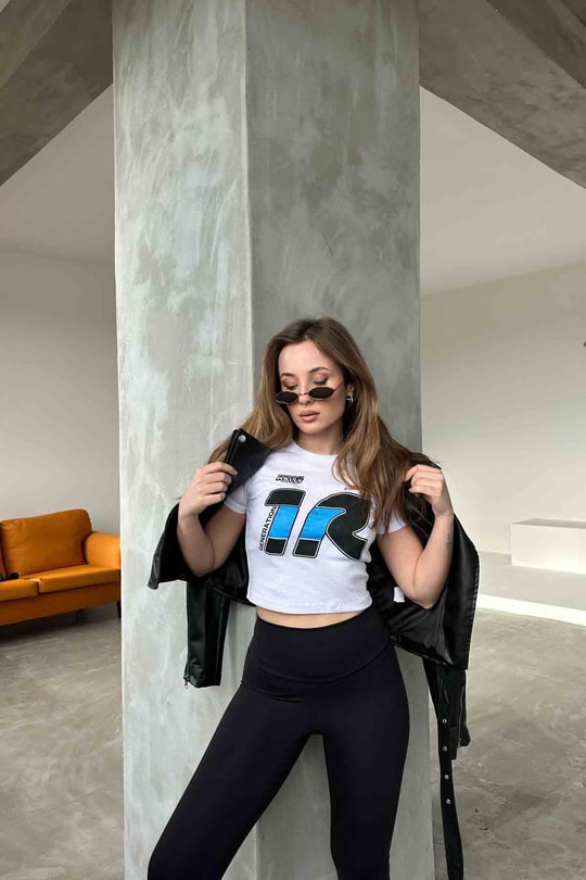Rally Crop Tshirt Beyaz