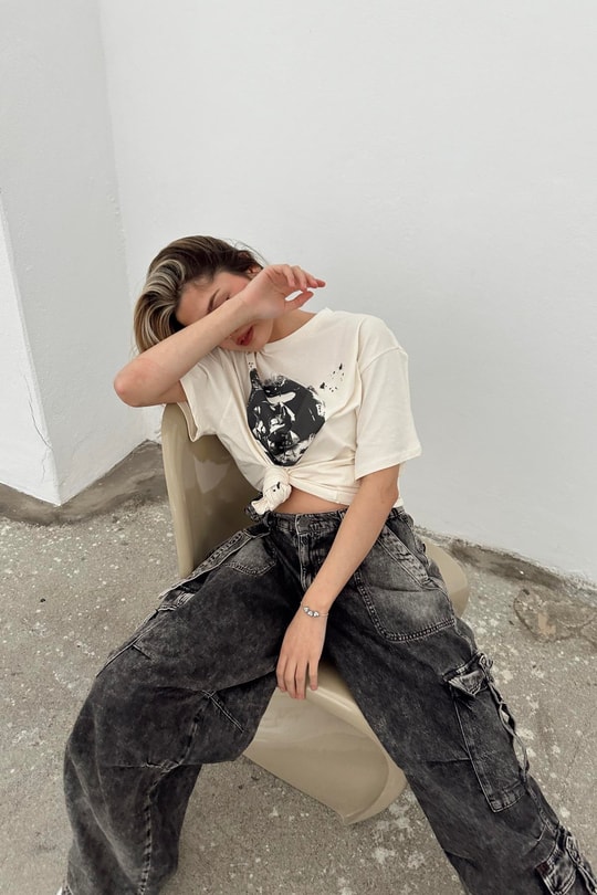 Rock Tshirt Krem