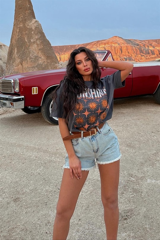 Sunshine Kısa Kollu Tshirt Antrasit