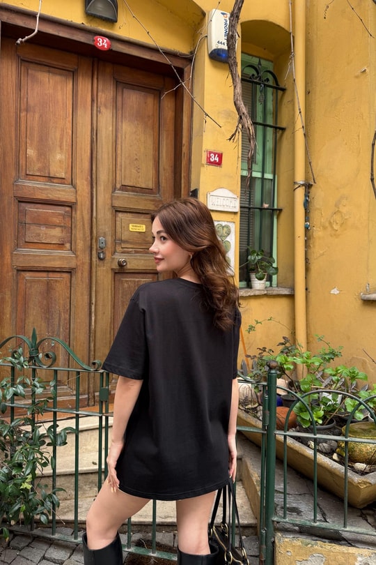 Tı Amo  Baskılı Tshirt Siyah
