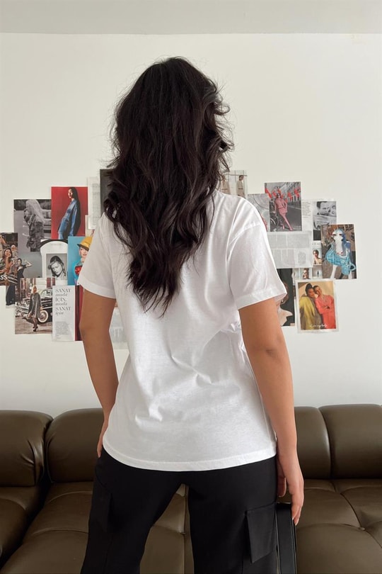 Tiger Oversize Tshirt Beyaz
