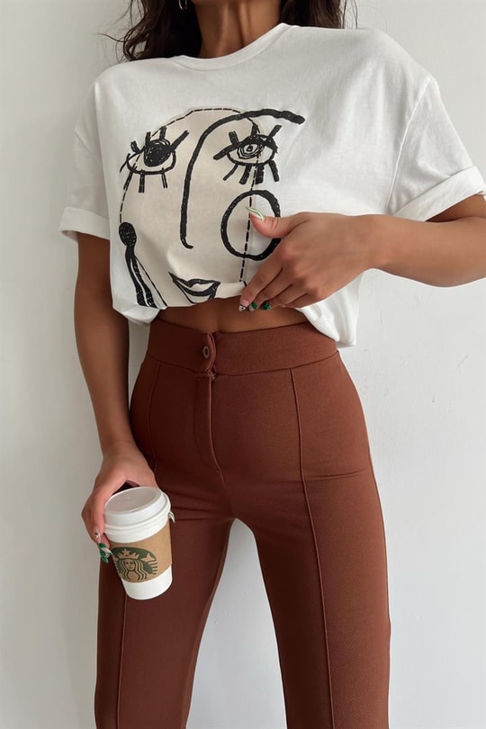 Women Eyes Tshirt Beyaz