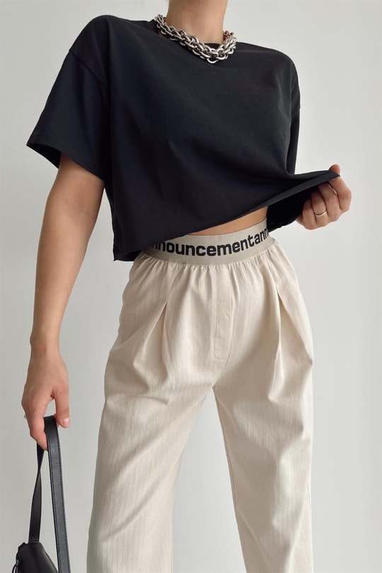 Yarım Kol Basic Tshirt Siyah