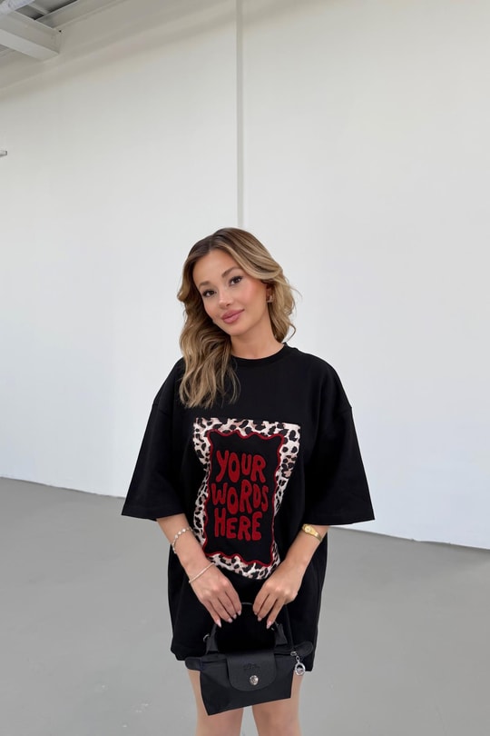 Your Words Here Tshirt Siyah