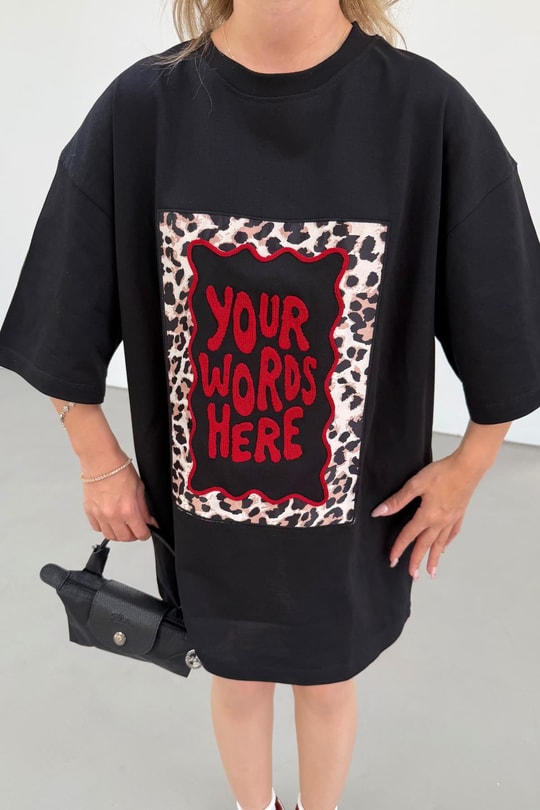 Your Words Here Tshirt Siyah