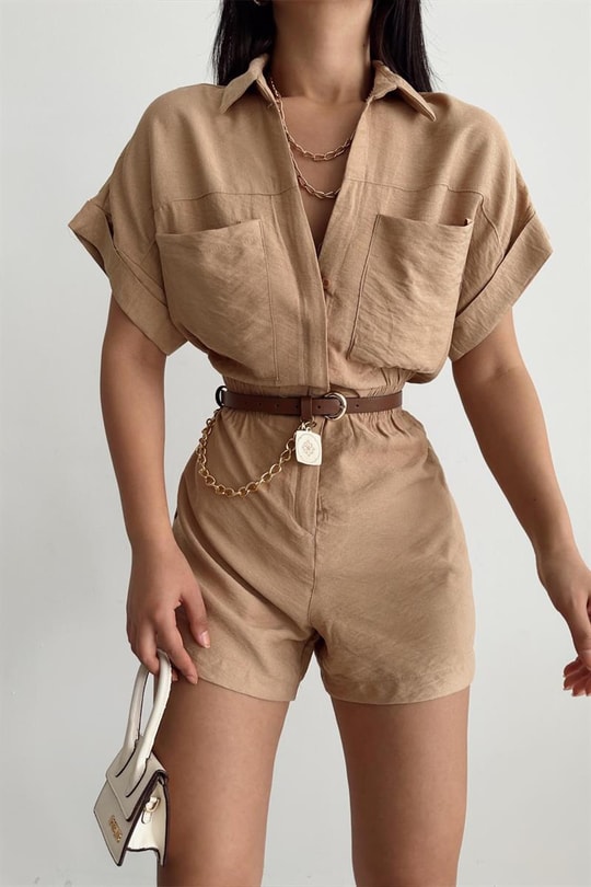 Bel Gipeli Mini Tulum Camel