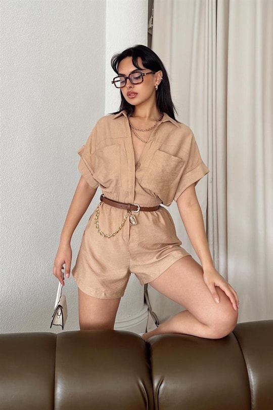 Bel Gipeli Mini Tulum Camel