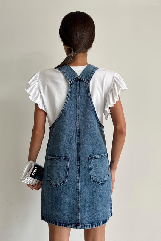 Denim Salopet Mavi