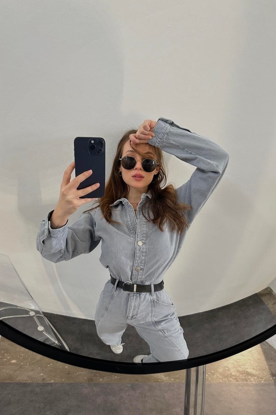 Denim Tulum Buz Mavi