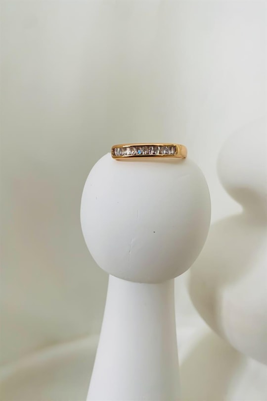 Oval Su Yolu Yüzük Gold
