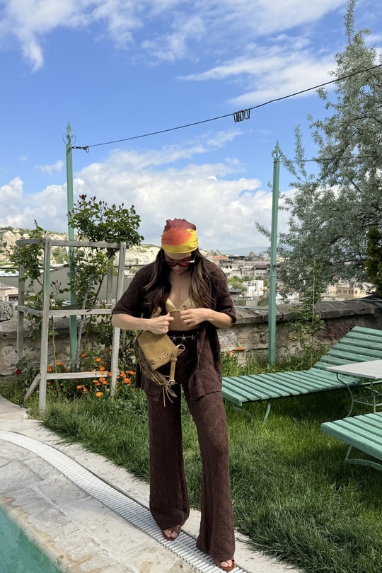 Laura Kahve Triko İkili Takım