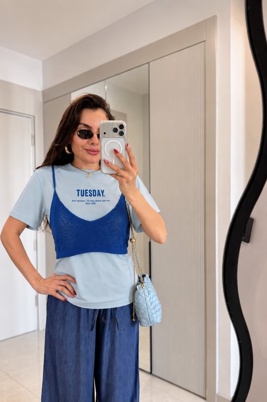 Tuesday İki Parça Mavi Tshirt