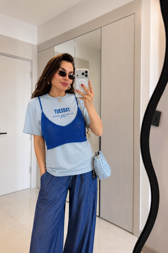 Tuesday İki Parça Mavi Tshirt