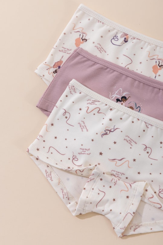 Kız Çocuk Pamuklu Renkli Baskılı Likralı Boxer 3'lü Paket 5792 Renkli
