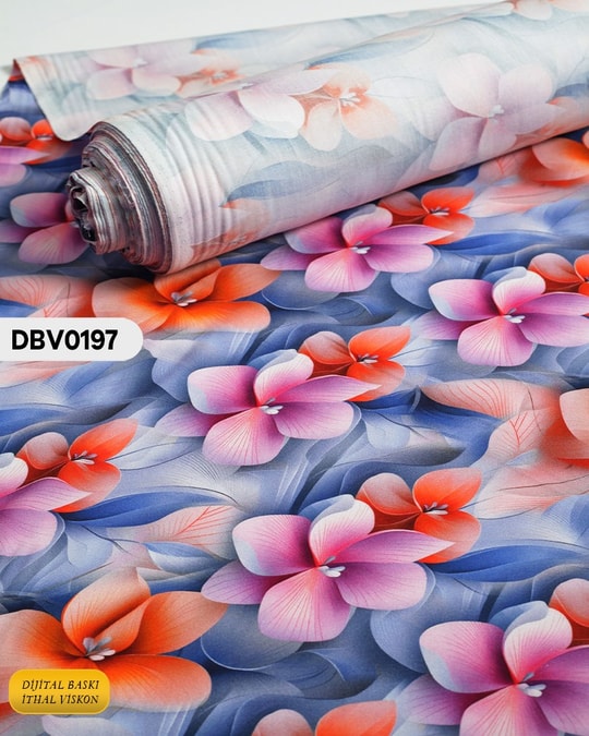  Digital Baskı Dar En Pamuk Viskon Kumaş 90cm-DBV0197DBV0197