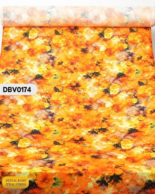  Digital Baskı Dar En Pamuk Viskon Kumaş 90cm-DBV0174DBV0174