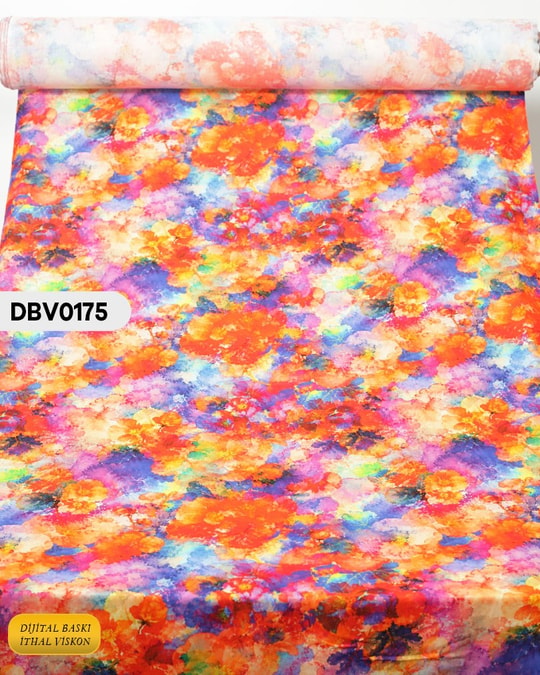  Digital Baskı Dar En Pamuk Viskon Kumaş 90cm-DBV0175DBV0175