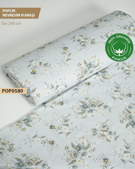 %100 Pamuk Poplin Nevresim Kumaşı En 240 cm-POP0580-80POP0580