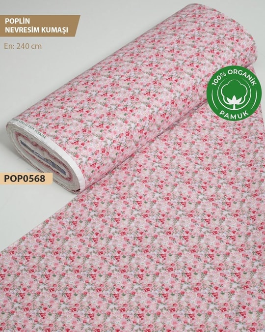 %100 Pamuk Poplin Nevresim Kumaşı En 240 cm-POP0568-68POP0568