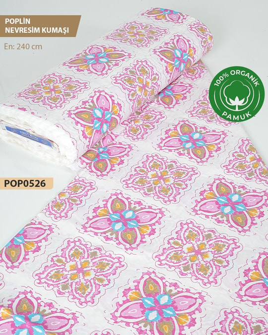 %100 Pamuk Poplin Nevresim Kumaşı En 240 cm-POP0526-26POP0526