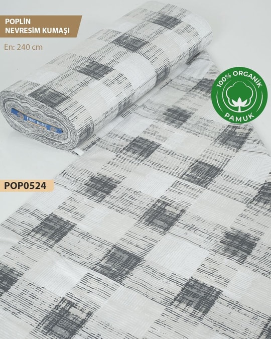 %100 Pamuk Poplin Nevresim Kumaşı En 240 cm-POP0524-24POP0524
