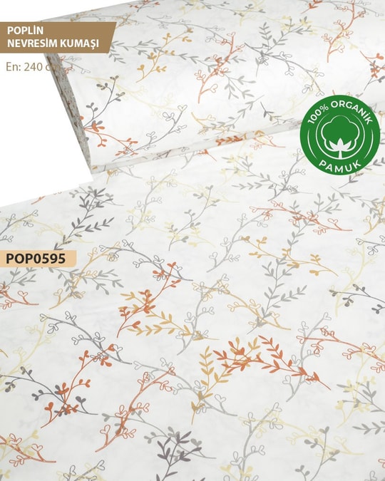 %100 Pamuk Poplin Nevresim Kumaşı En 240 cmPOP0595
