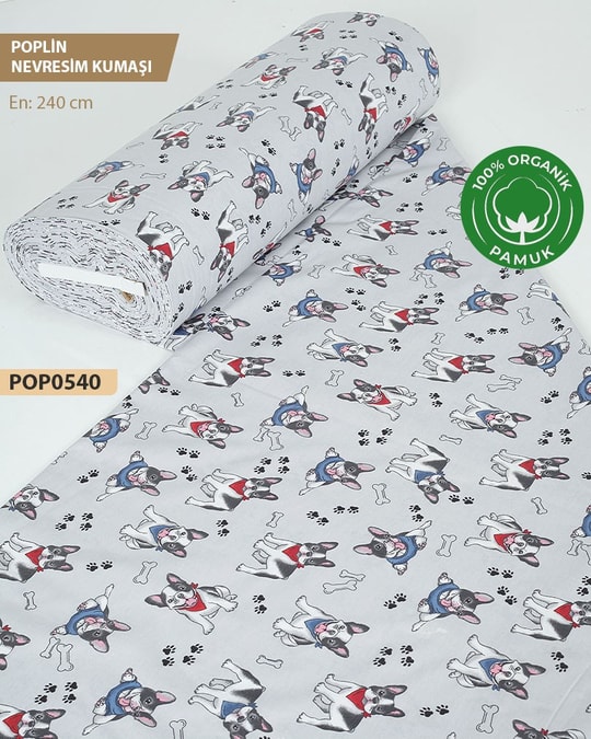 %100 Pamuk Poplin Nevresim Kumaşı En 240 cm-POP0540-40POP0540