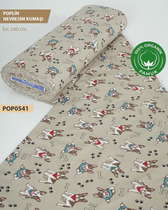 %100 Pamuk Poplin Nevresim Kumaşı En 240 cm-POP0541-41POP0541