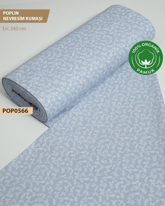 %100 Pamuk Poplin Nevresim Kumaşı En 240 cm-POP0566-66POP0566