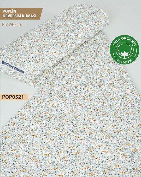 %100 Pamuk Poplin Nevresim Kumaşı En 240 cm-POP0521-21POP0521