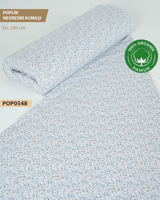 %100 Pamuk Poplin Nevresim Kumaşı En 240 cm-POP0548-48POP0548