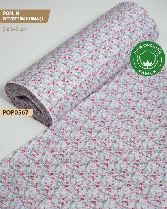 %100 Pamuk Poplin Nevresim Kumaşı En 240 cm-POP0567-67POP0567