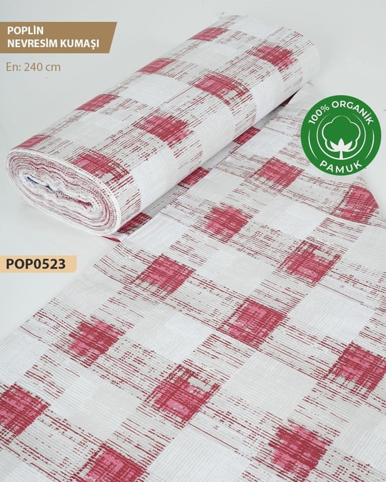 %100 Pamuk Poplin Nevresim Kumaşı En 240 cm-POP0523-23POP0523