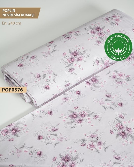 %100 Pamuk Poplin Nevresim Kumaşı En 240 cm-POP0576-76POP0576
