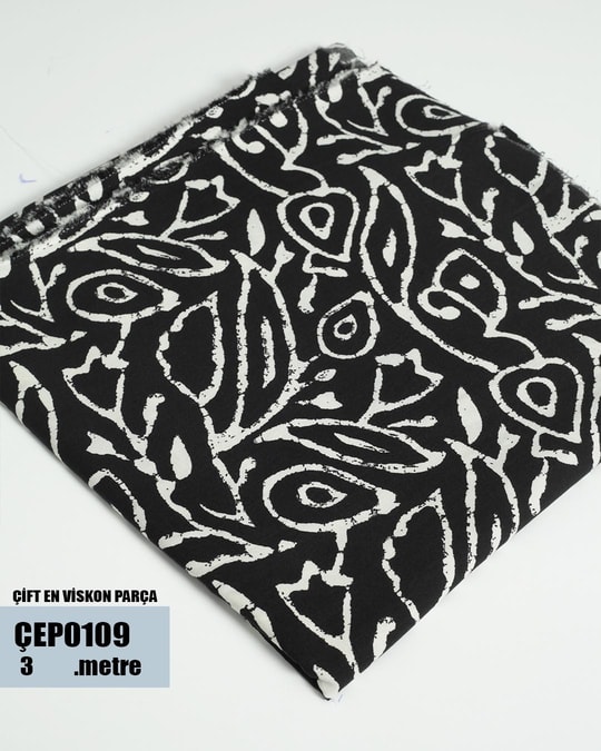 ÇİFT En Pamuk Viskon Parça Kumaş ÇEP0109-9ÇEP0109