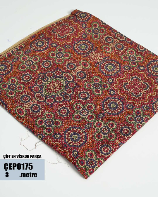 ÇİFT En Pamuk Viskon Parça Kumaş ÇEP0175-75ÇEP0175