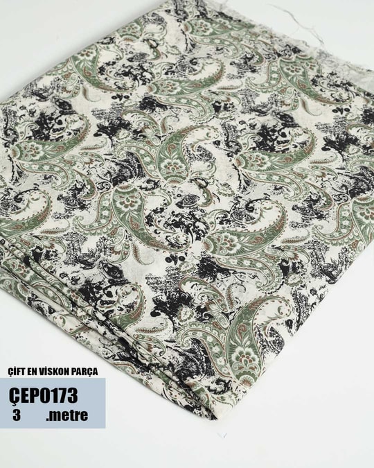 ÇİFT En Pamuk Viskon Parça Kumaş ÇEP0173-73ÇEP0173