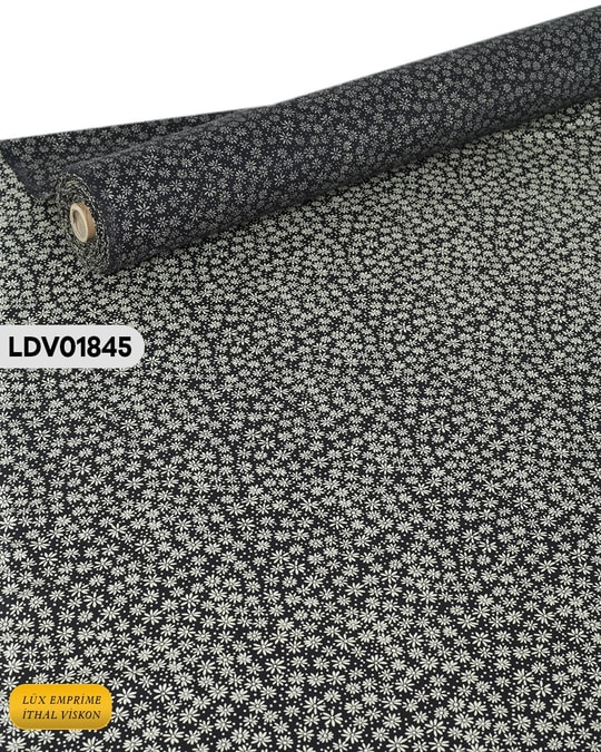 Dar En Siyah Beyaz Pamuk Viskon Kumaş ( TEK EN ) 90cm-LDV01845LDV01845