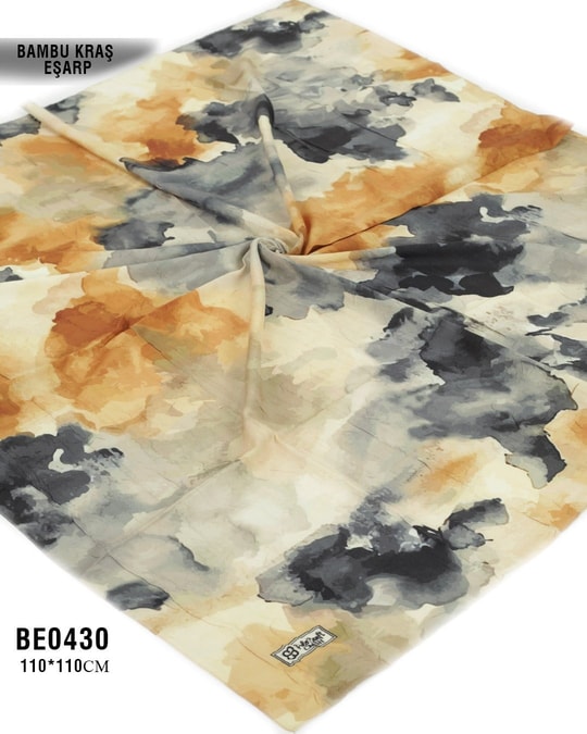 Desenli Bambu Kraş Eşarp 110*110cm BE0430-1723BE0430